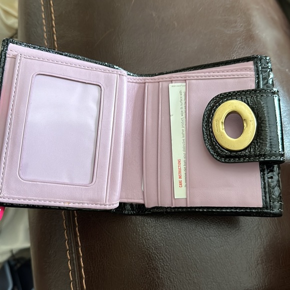 Coach Hampton Embossed Python Black Patent Leather and Matching French Wallet - Picture 10 of 10